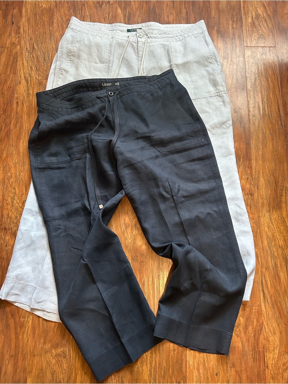 Women’s Linen Drawstring Pants Breathable Euro Summer Vacation Ralph Lauren